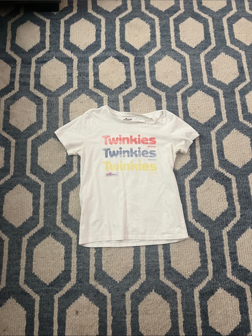Twinkies Logo Short Sleeve Tee in White with Multicolor Print